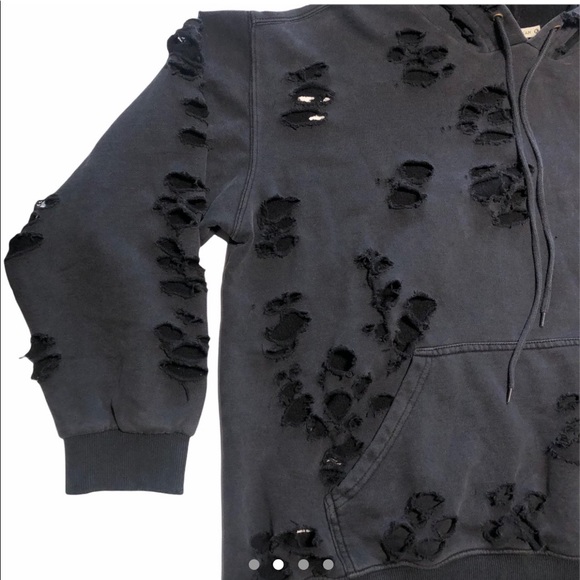 Emma and Sam distressed black hoodie - Picture 4 of 4